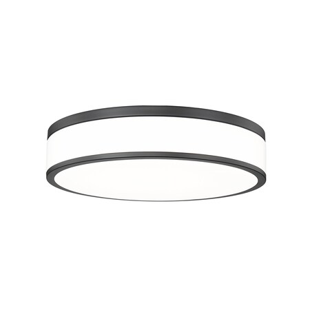 Z-Lite Ballord 1 Light Flush Mount, 16in. W x 46in. L, Matte Black 1012F16-MB-LED